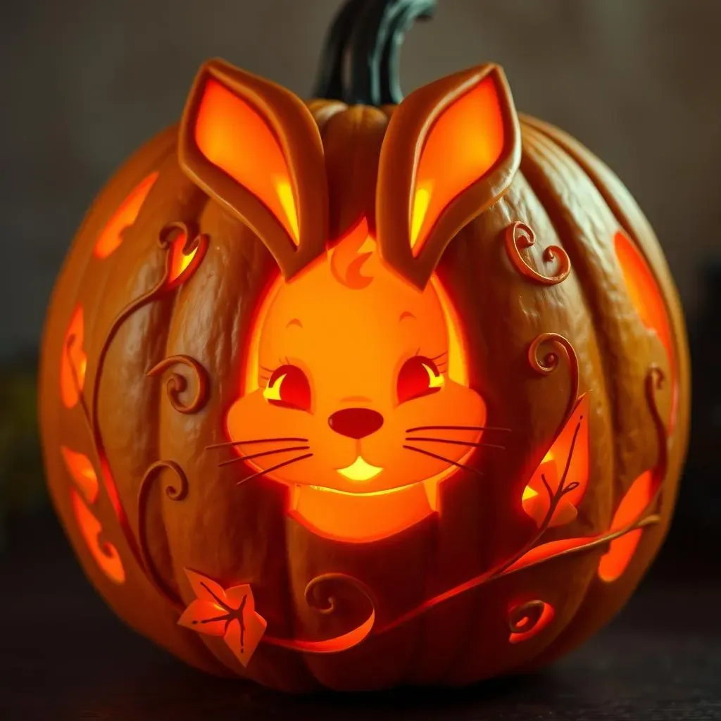 Adorable Animals: Cute Girly Pumpkin Carving Ideas with Furry Friends