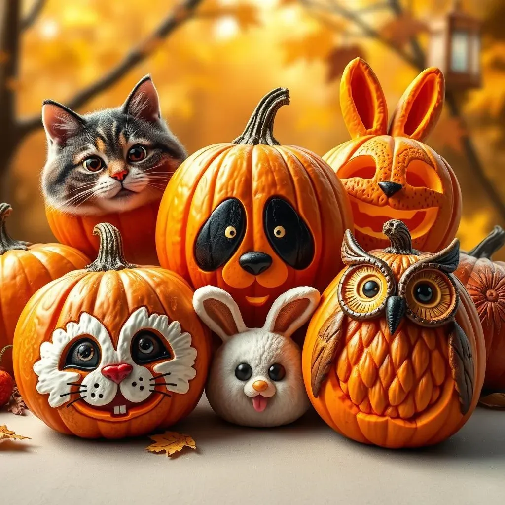 Adorable Animals: Cute Pumpkin Carving Ideas