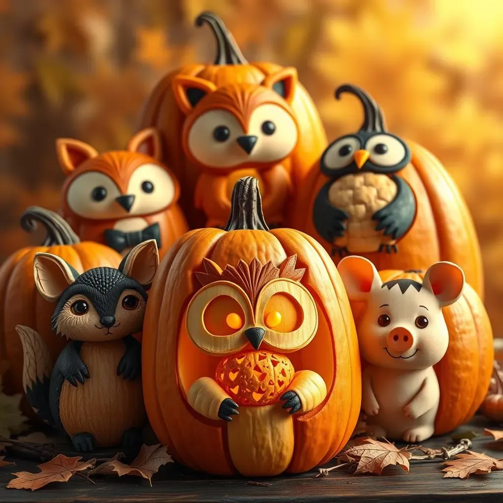 Adorable AnimalThemed Cute Pumpkin Carving Pictures