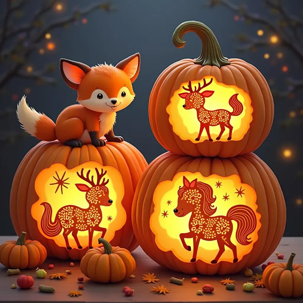 Advanced Pumpkin Cute Carving Ideas with Stencils