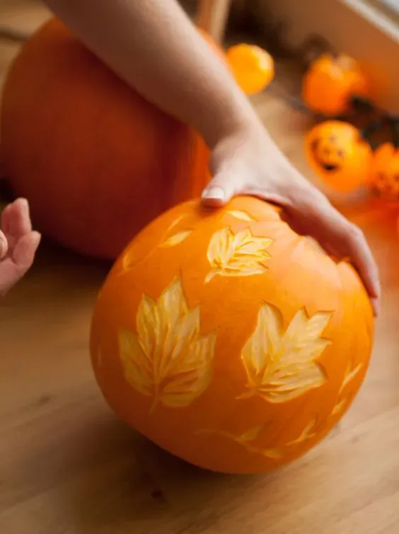 Beyond the Basic: Advanced Pumpkin Carving Ideas Leaves