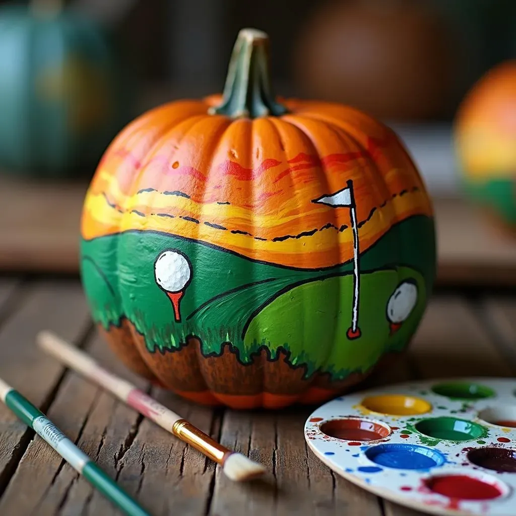 Beyond the Carve: GolfInspired Pumpkin Painting