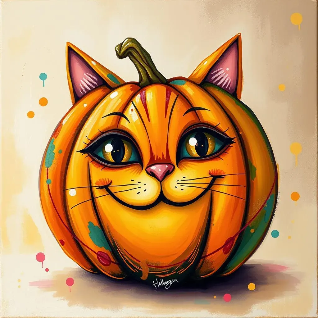 Beyond the Carve: Painting Cool Cat Pumpkin Designs