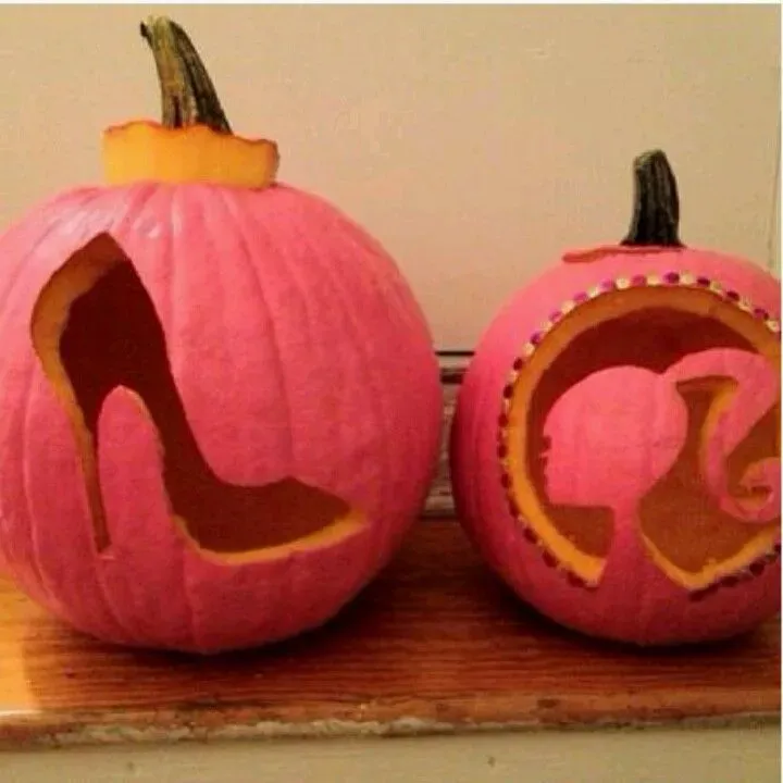 Beyond the Knife: NoCarve Easy Girly Pumpkin Ideas
