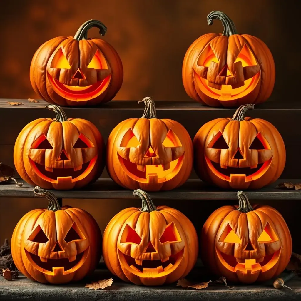 Classic Coolness: Timeless Jacko'Lantern Faces