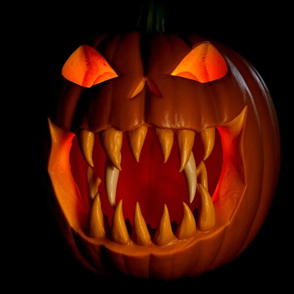 Classic Pumpkin Faces with a Twist: Spooky Mouth Carving Ideas