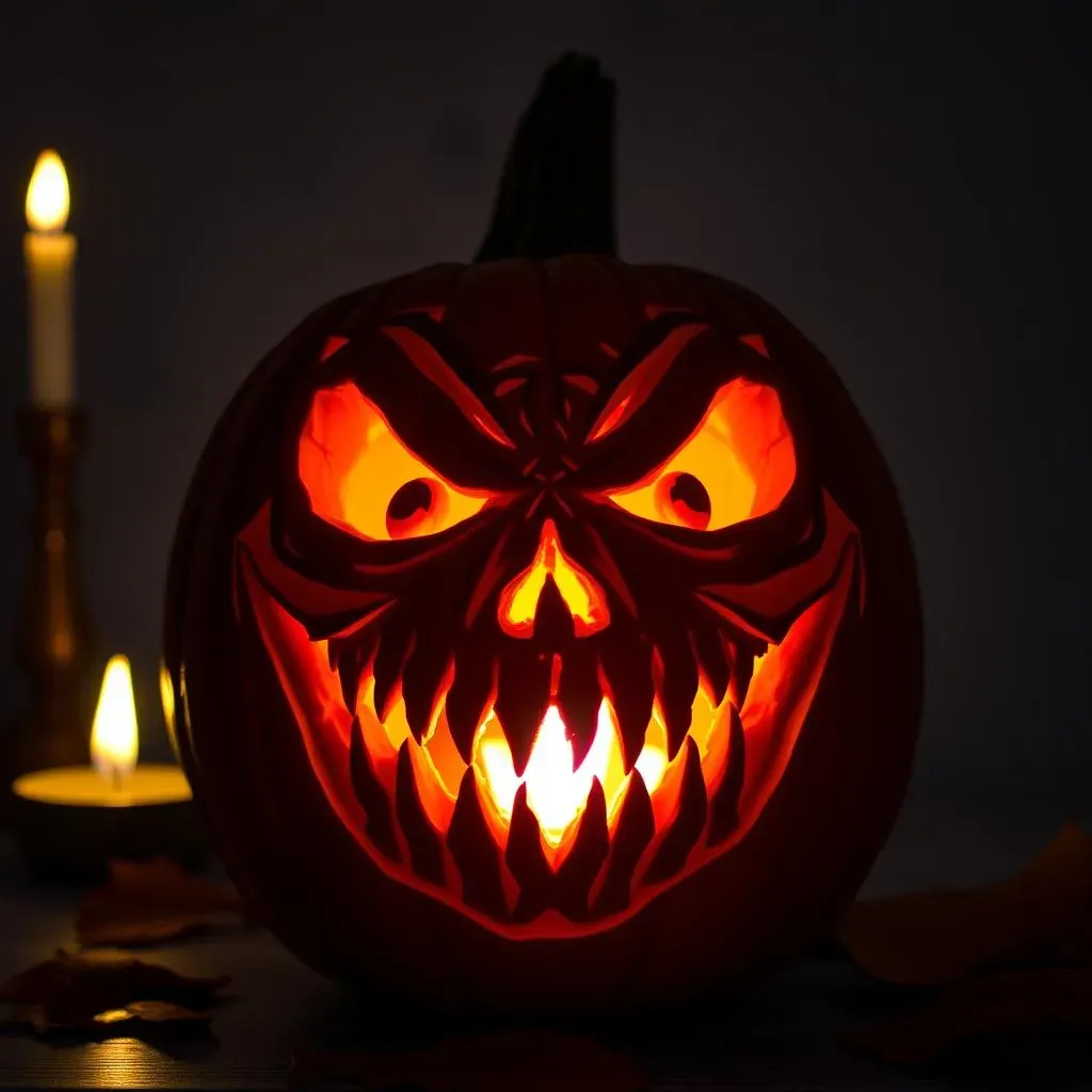 Classic Scary Halloween Pumpkin Faces