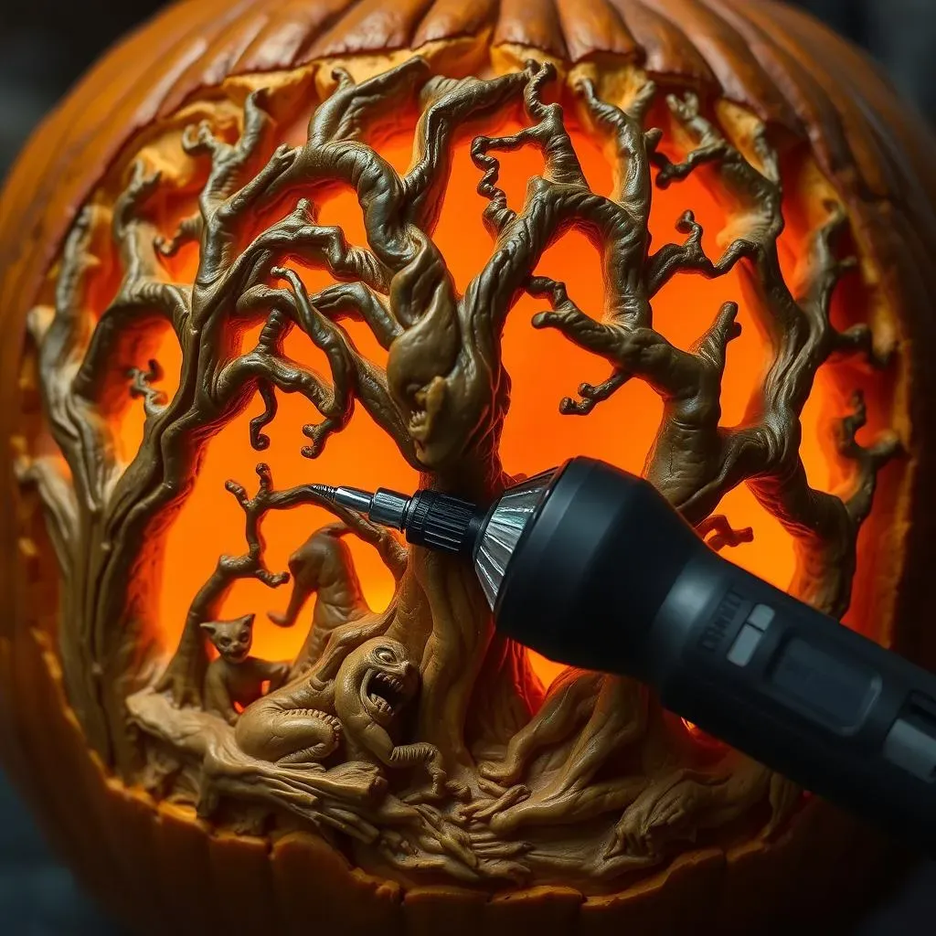 Cool Pumpkin Carving Designs with Power Tools