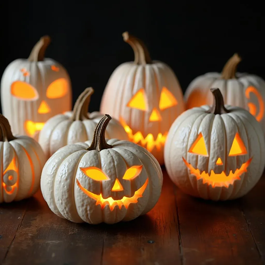 25 Cool White Pumpkin Carving Ideas: Unleash Your Creativity