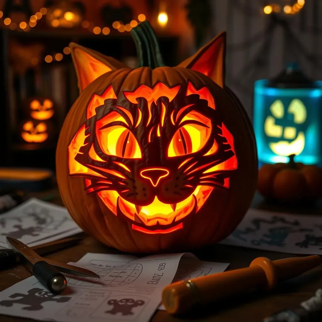 Crazy Cat Pumpkin Carving: Stencil Selection and Design Inspiration