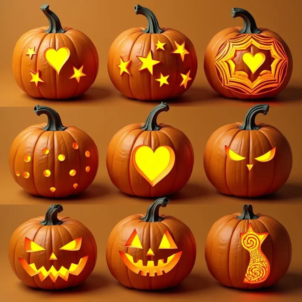 Creative and Simple Pumpkin Carving Designs