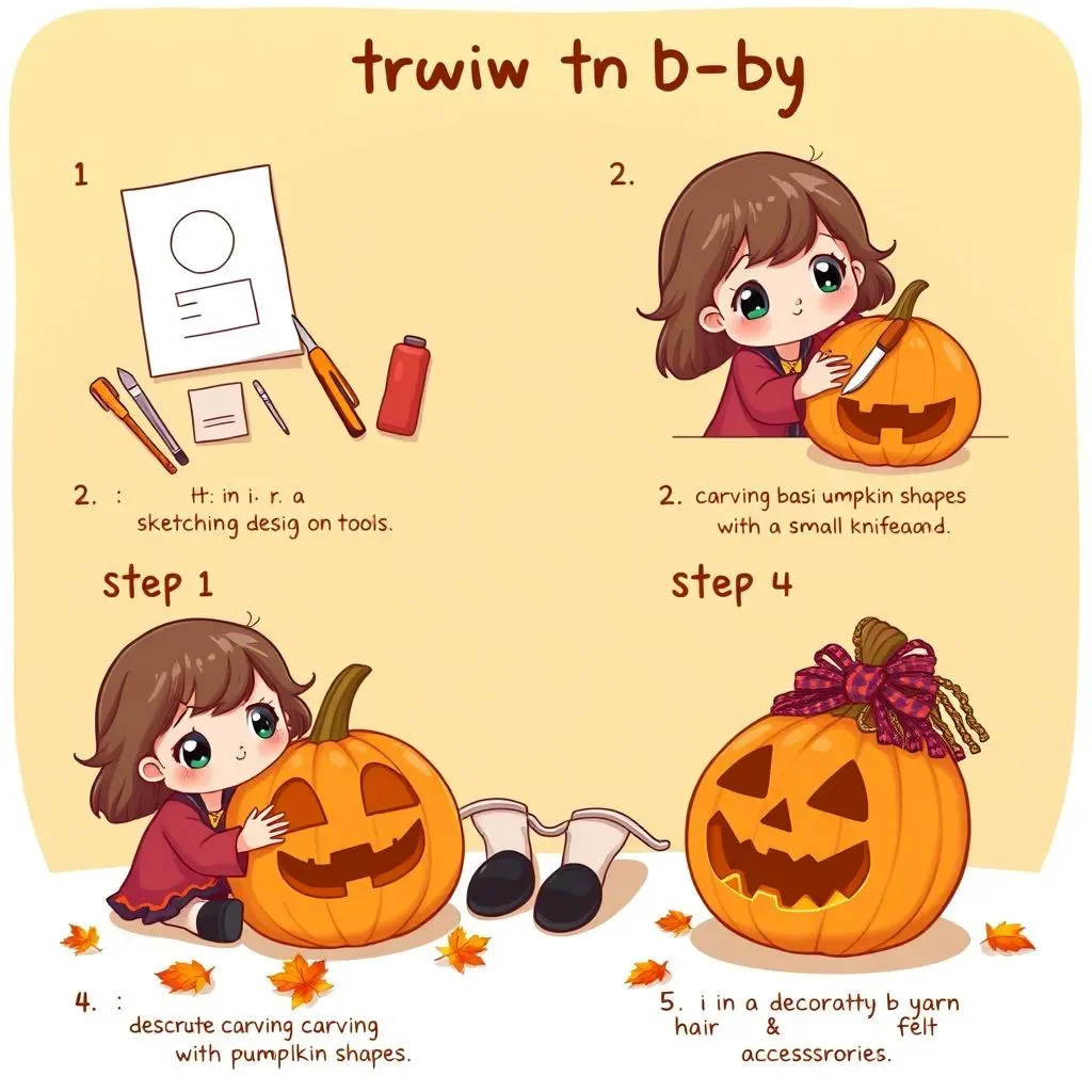 Creative Cute Girl Pumpkin Carving: StepbyStep Guide