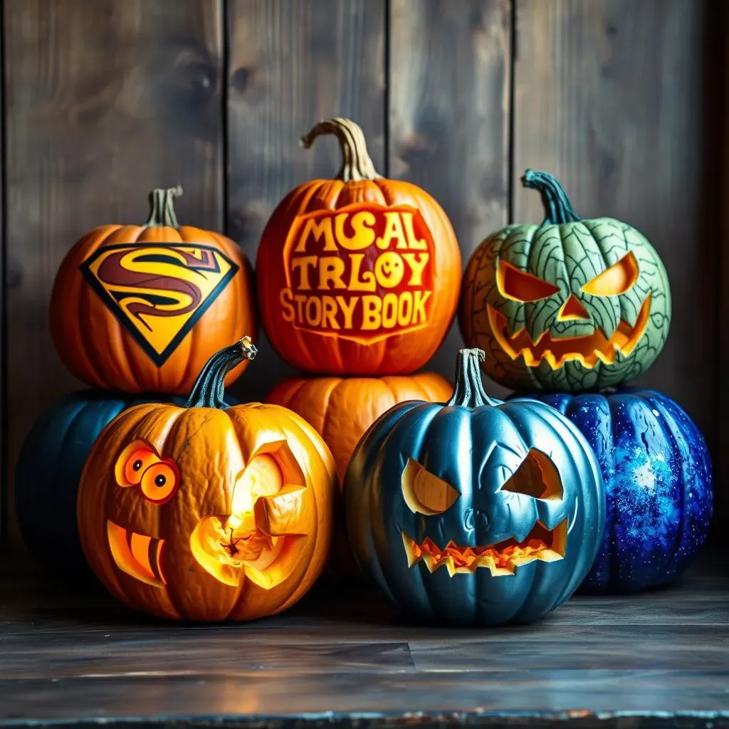 Creative Themes for Your NoCarve Halloween Pumpkins