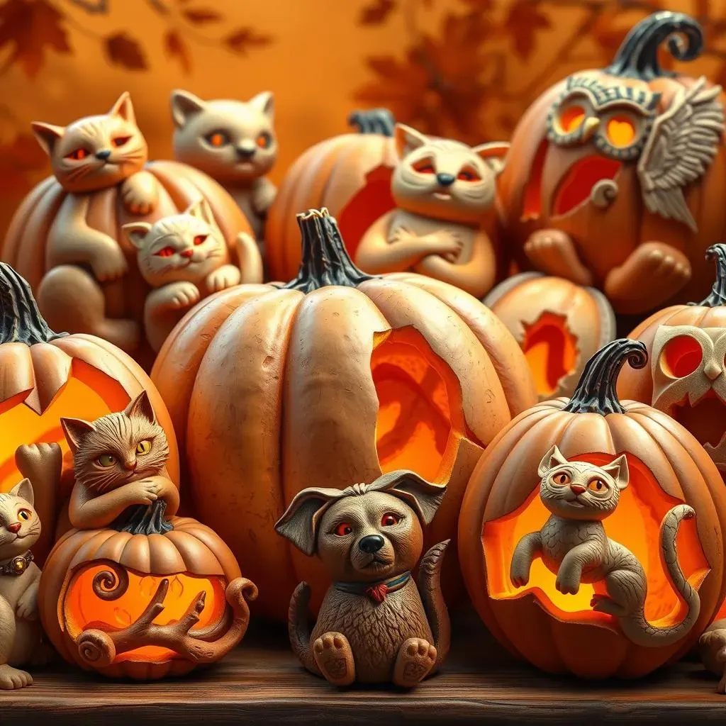 Cute Critters and Characters: Adorable Pumpkin Designs