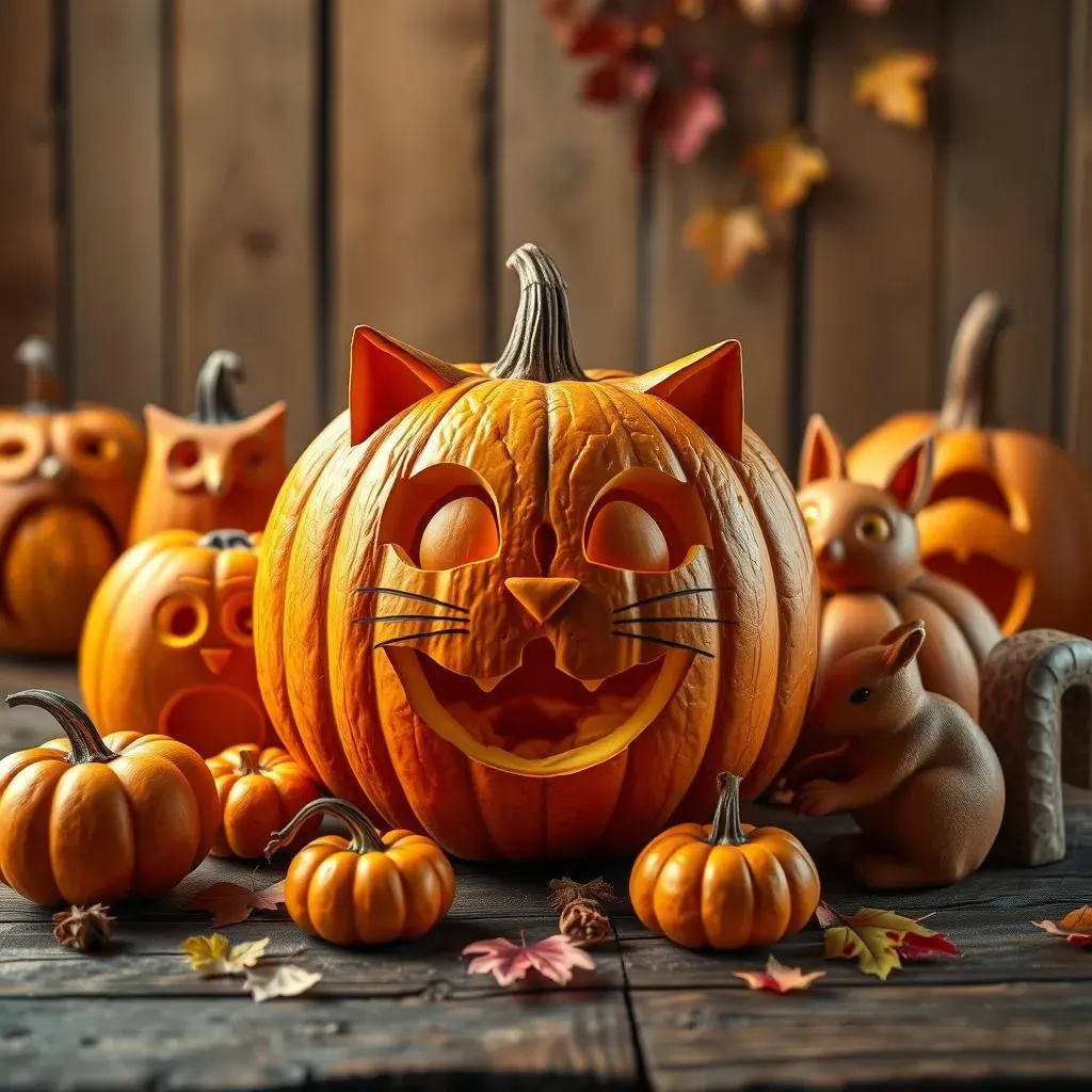 Cute Critters: AnimalThemed Simple Pumpkin Carving Ideas