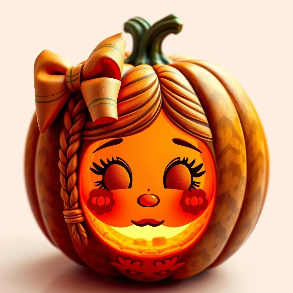 Absolute Cute Girl Pumpkin Carving Ideas for Halloween