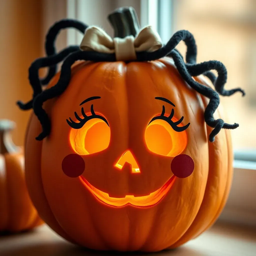 Cute Girl Pumpkin Carving: Sweet & Spooky Designs