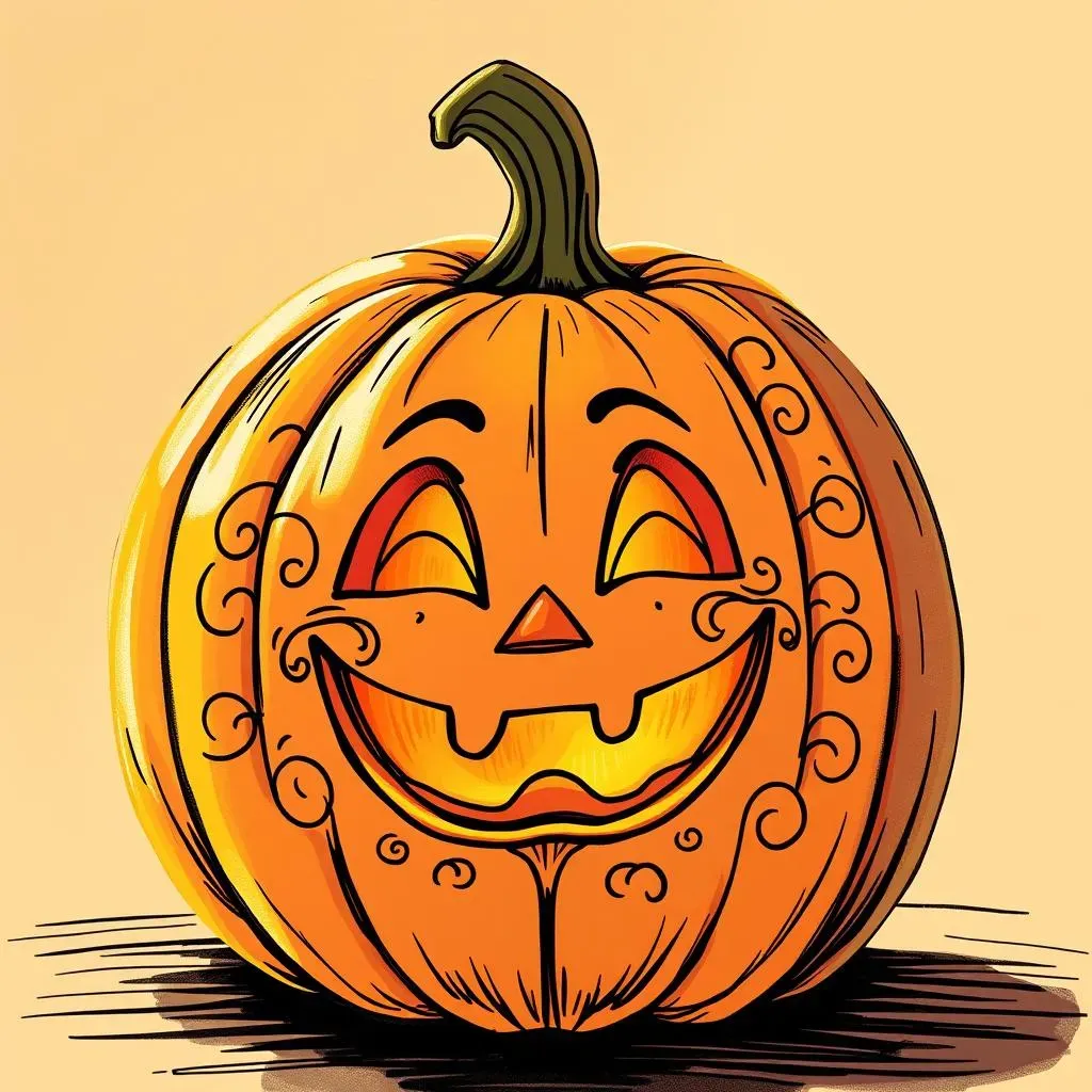 Amazing Cute Pumpkin Carving Drawing Ideas for You