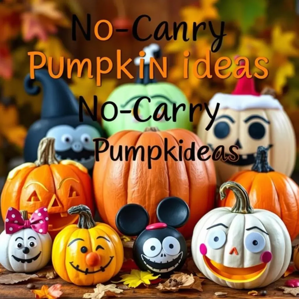 Amazing cute pumpkin ideas no carve for a dazzling Halloween