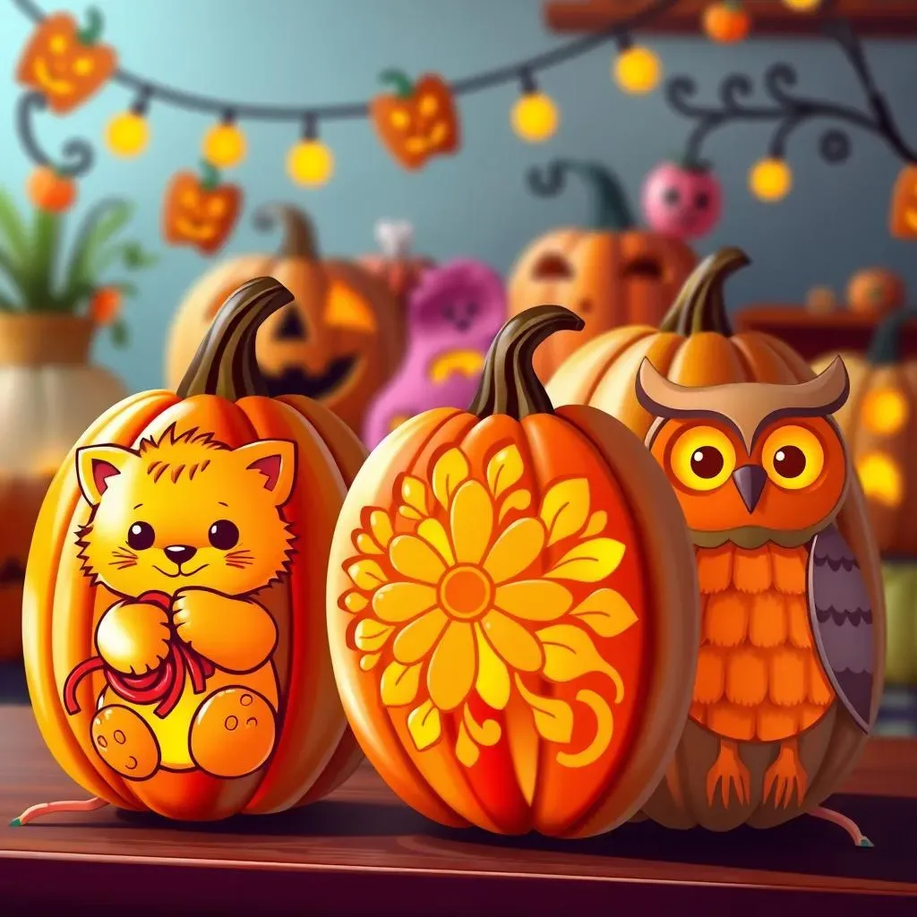 Delightful Designs: Embracing Not Scary Pumpkin Carving Ideas
