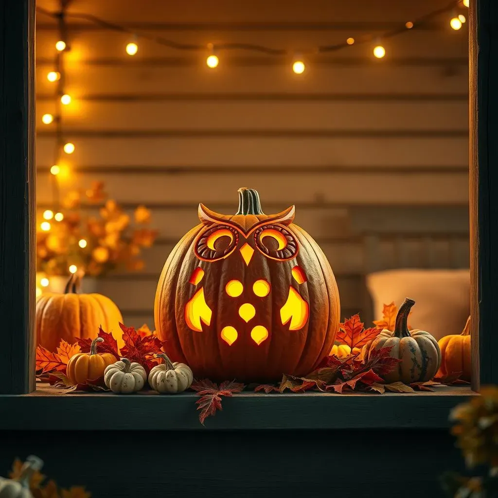 Displaying Your Easy Owl Pumpkin Carving Masterpiece