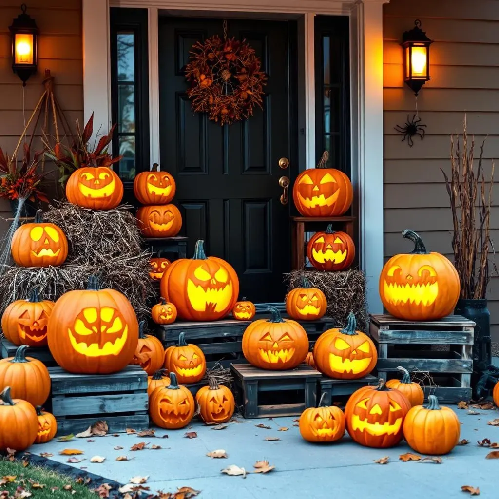 Displaying Your Halloween Carved Pumpkin Masterpieces