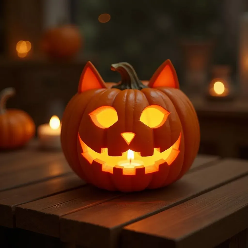 Easy Cat Face Pumpkin Carving Ideas for Beginners