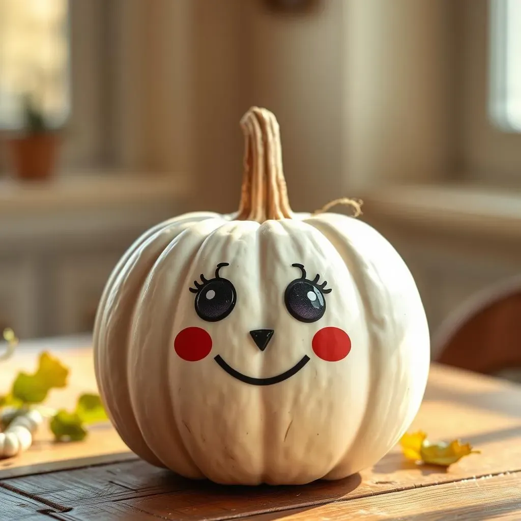 Easy Cute White Pumpkin Carving Ideas for Beginners