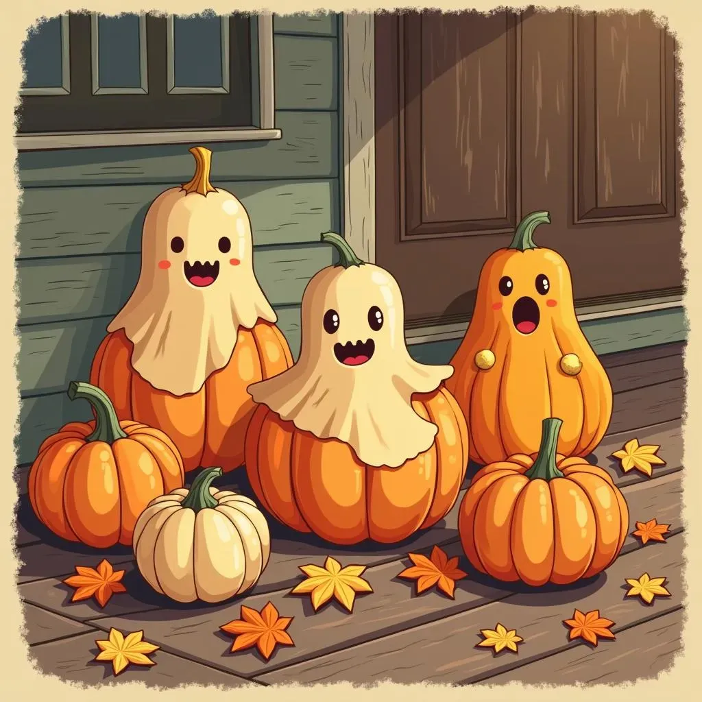 Easy Ghost Pumpkin Carving Ideas