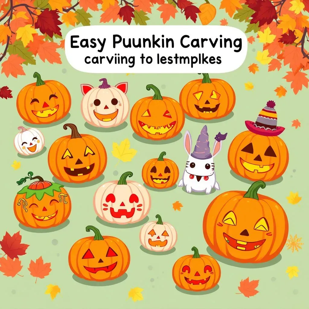 Easy Pumpkin Carving Templates for Kids:  From Simple Faces to Amazing Designs