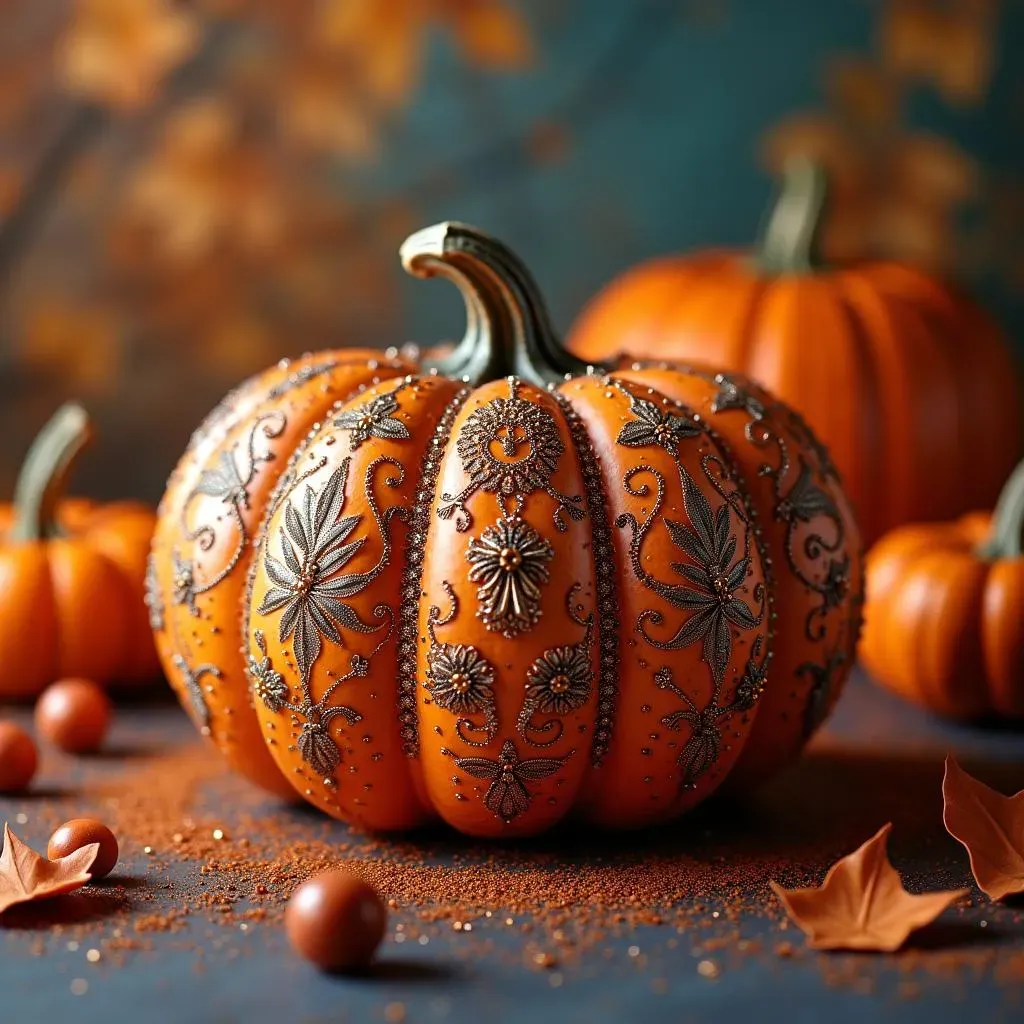 Embellishing Pumpkins: Glamorous & Fun NoCarve Cool Pumpkin Ideas