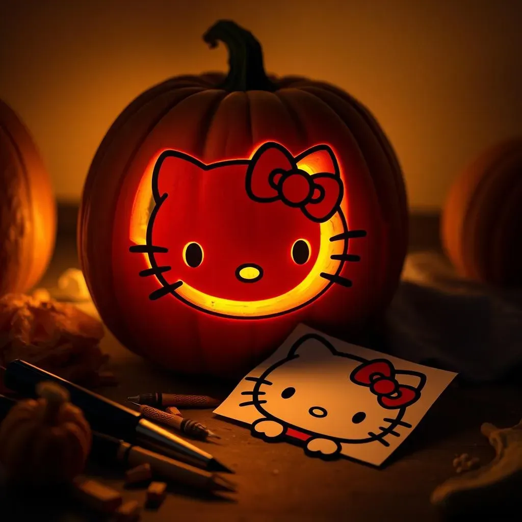 Free Hello Kitty Pumpkin Stencils and Templates