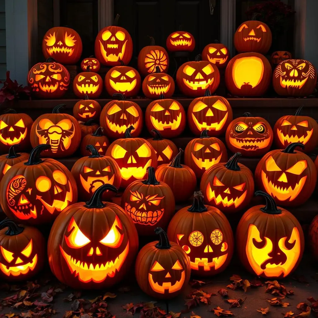 Super Halloween pumpkin carving for display: Ideas & Tips