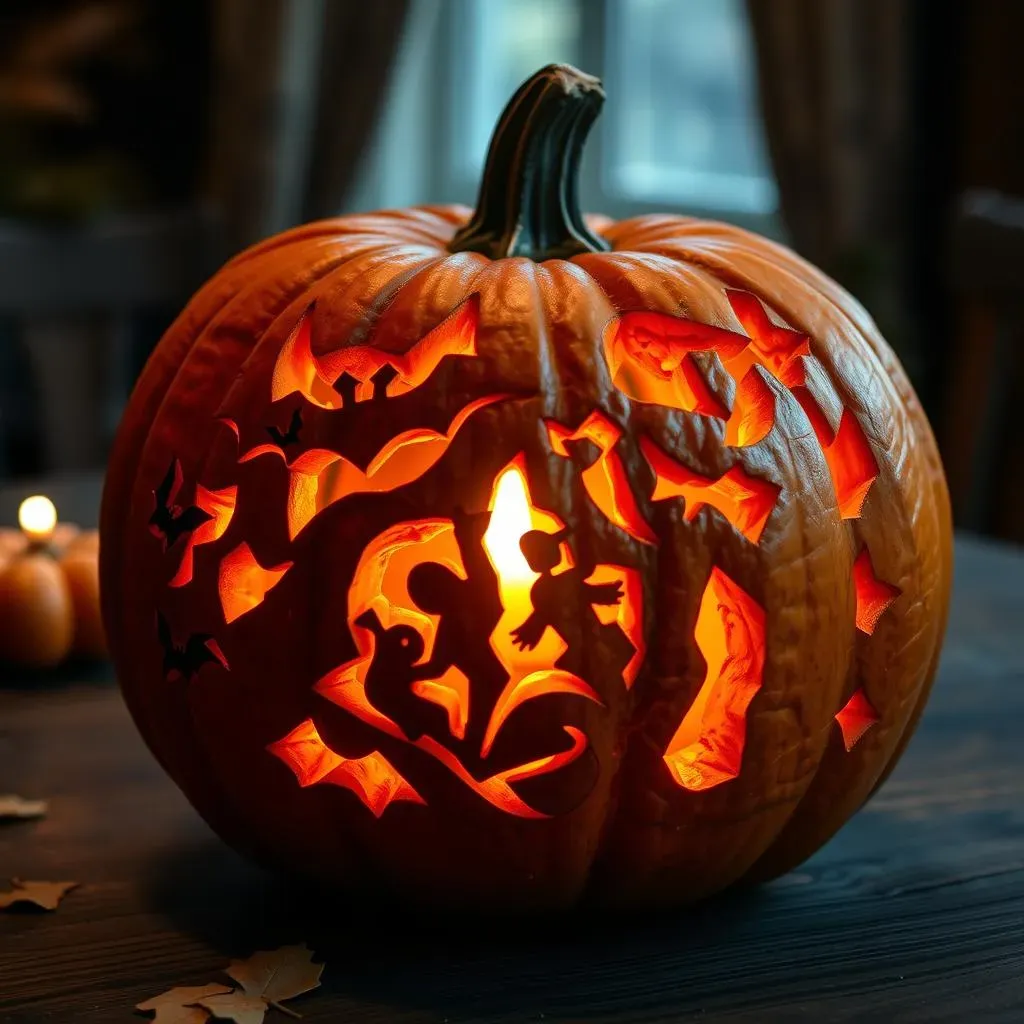 Intermediate Halloween Carved Pumpkin Designs