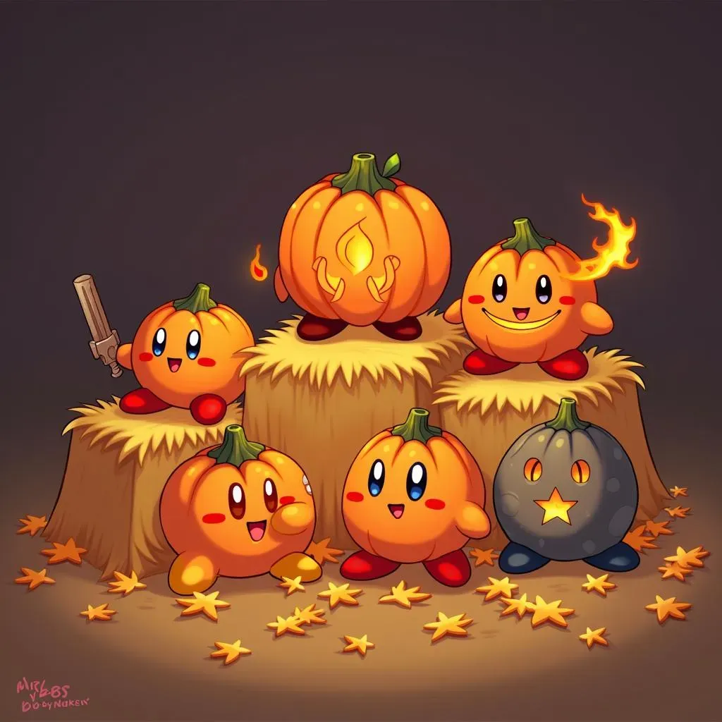Kirby's Copy Abilities: Pumpkin Carving Inspiration