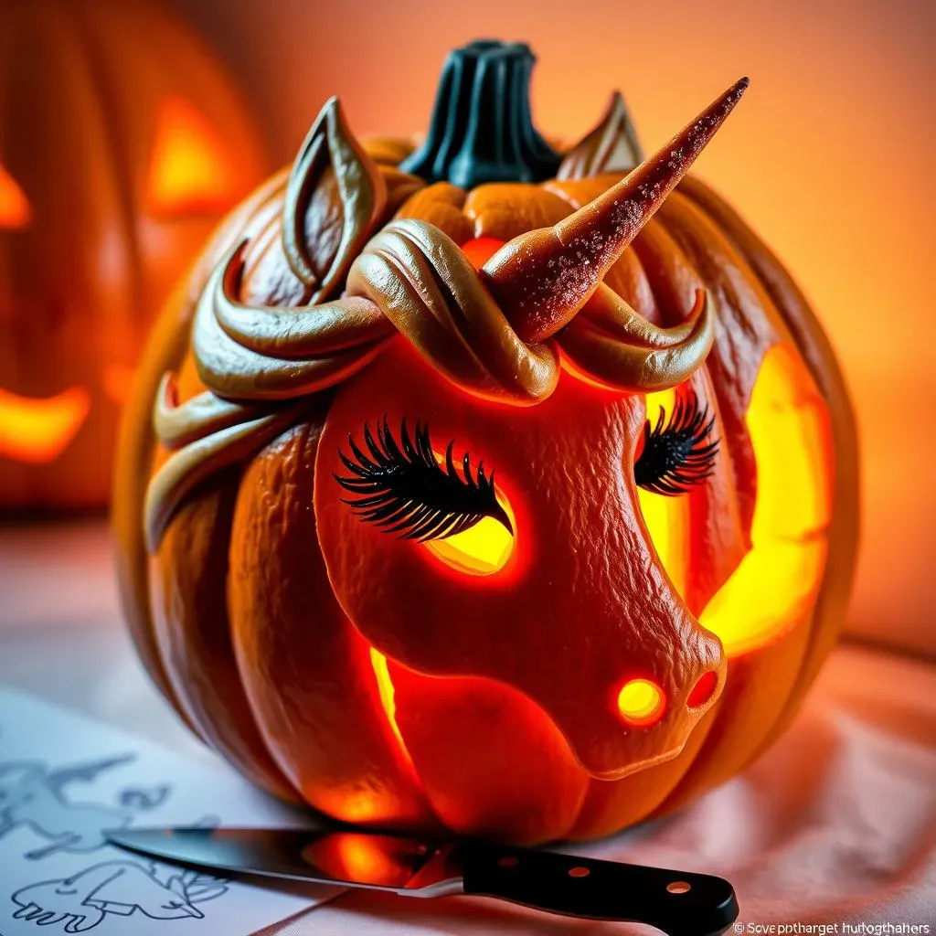 Long Lashes & Lovely Unicorns: A Glam Pumpkin Project