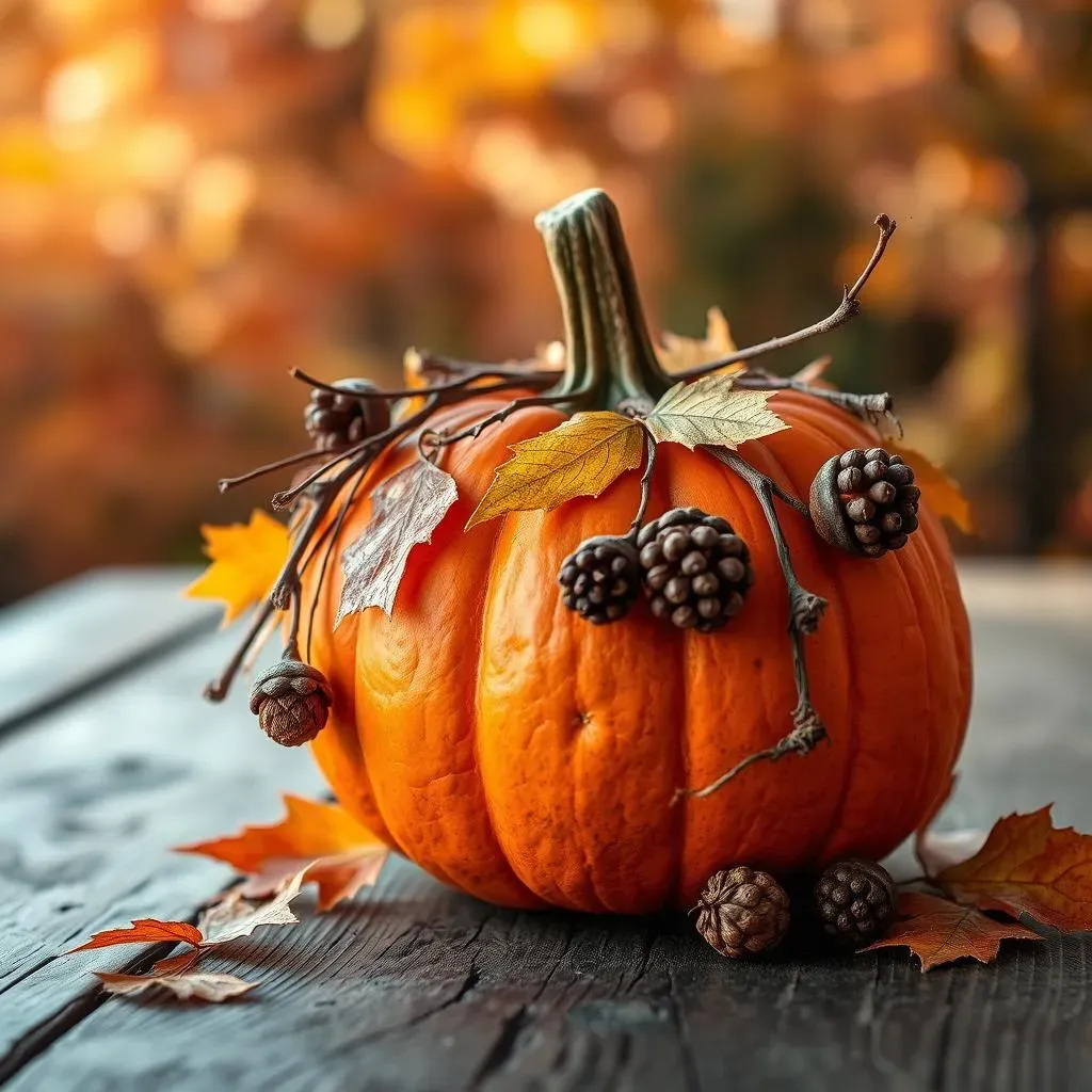Nature's Touch: Incorporating Natural Elements in Cool No Carve Pumpkins