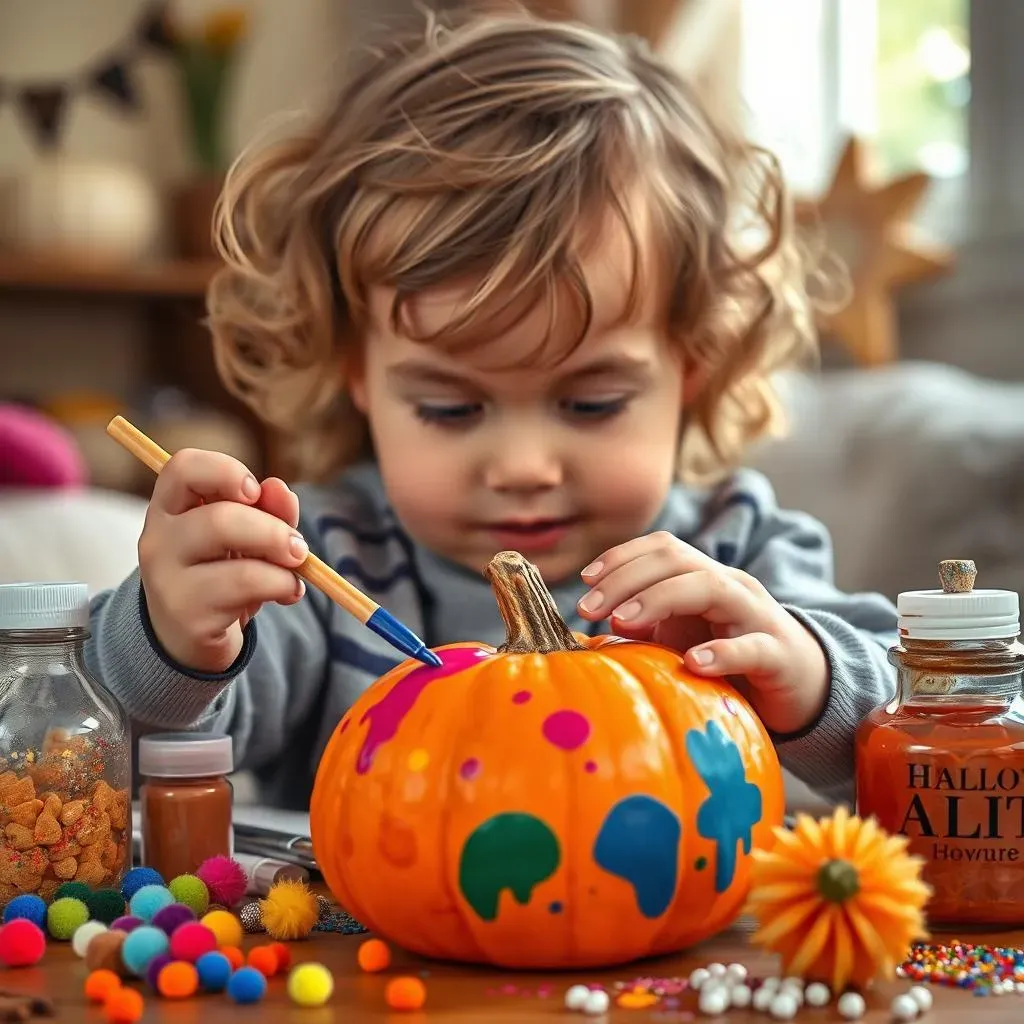 NoCarve Pumpkin Decorating for Little Ones