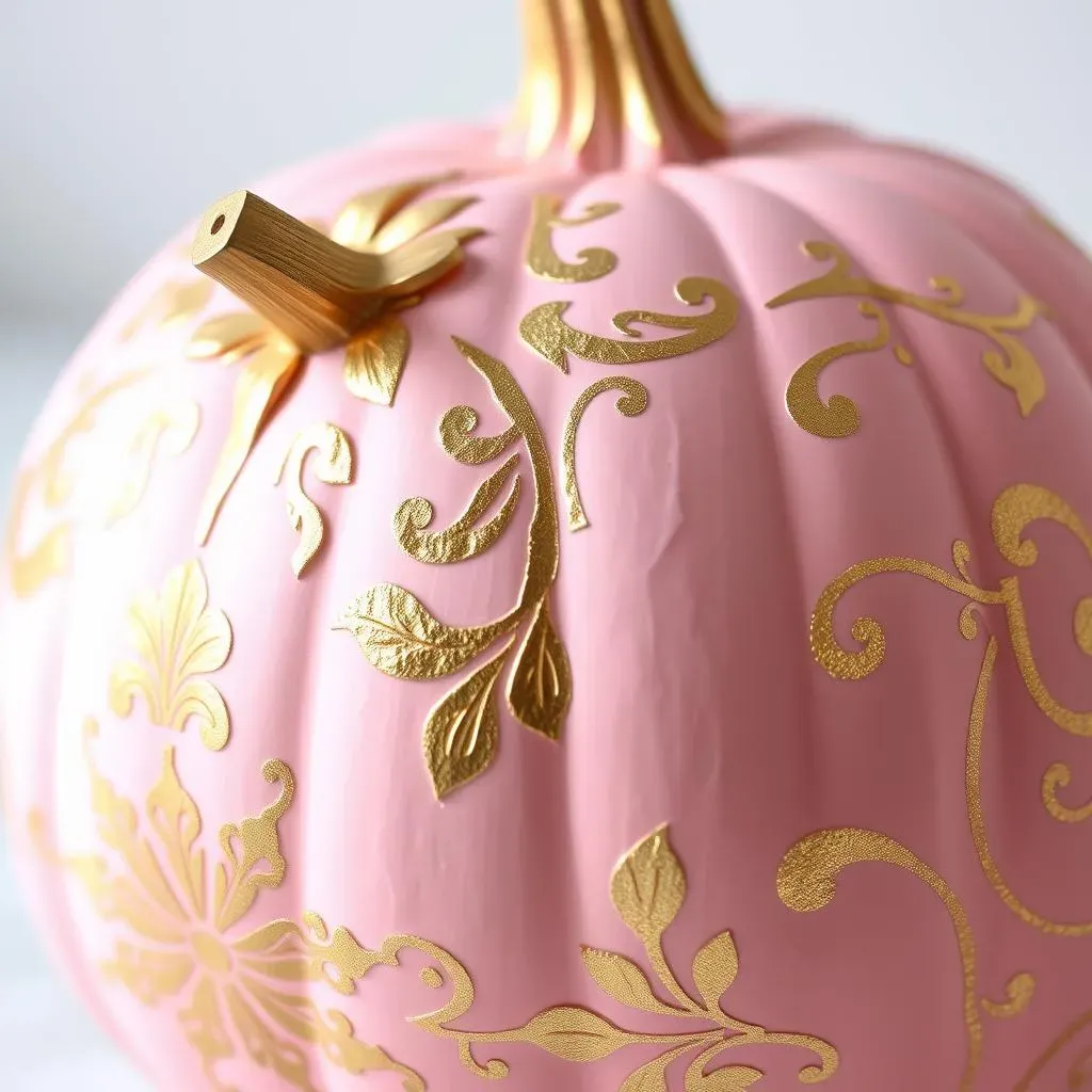 Pink and Gold: Painting Your Girly Carved Pumpkins