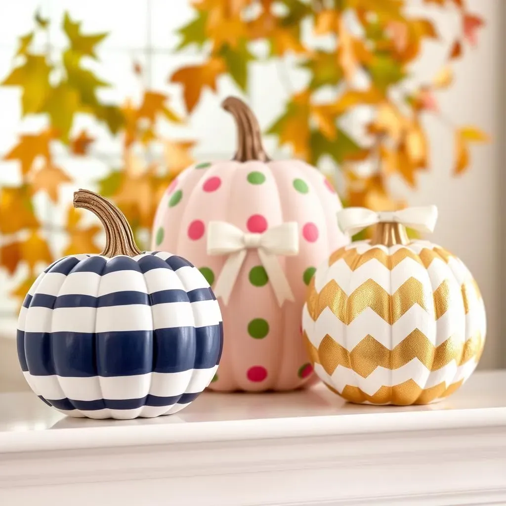 Preppy Pumpkin Painting Ideas: A NoCarve Alternative