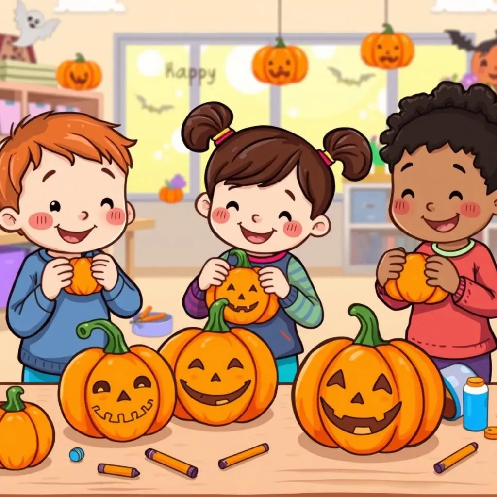 Amazing Pumpkin Carving Ideas for Kindergarten Kids