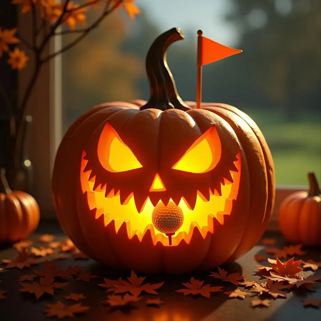 Amazing Pumpkin Carving Ideas Golf for a Hole-in-One Halloween!