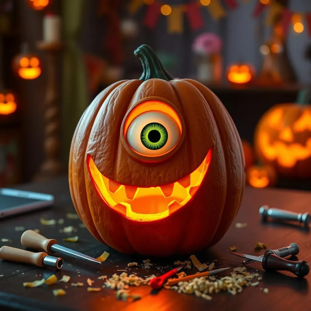 Amazing Pumpkin Carving Ideas Mike Wazowski for Halloween