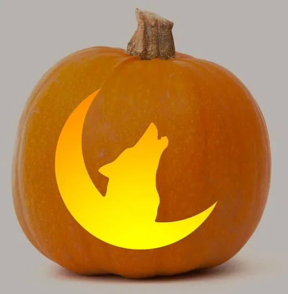 Simple & Great pumpkin carving ideas wolf easy