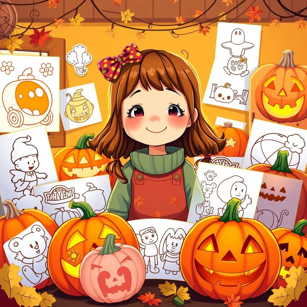 Pumpkin Carving Stencils & Templates for Girls