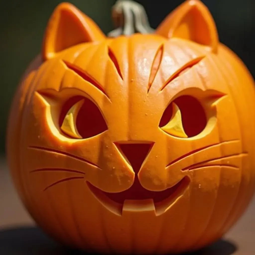 Purrfect Pumpkin Patterns: Easy Cat Carving Ideas