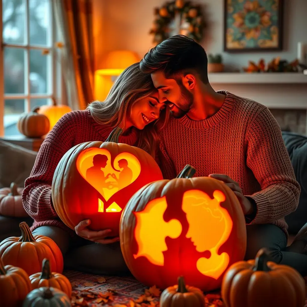 Romantic & Symbolic: Couple Pumpkin Carving Ideas