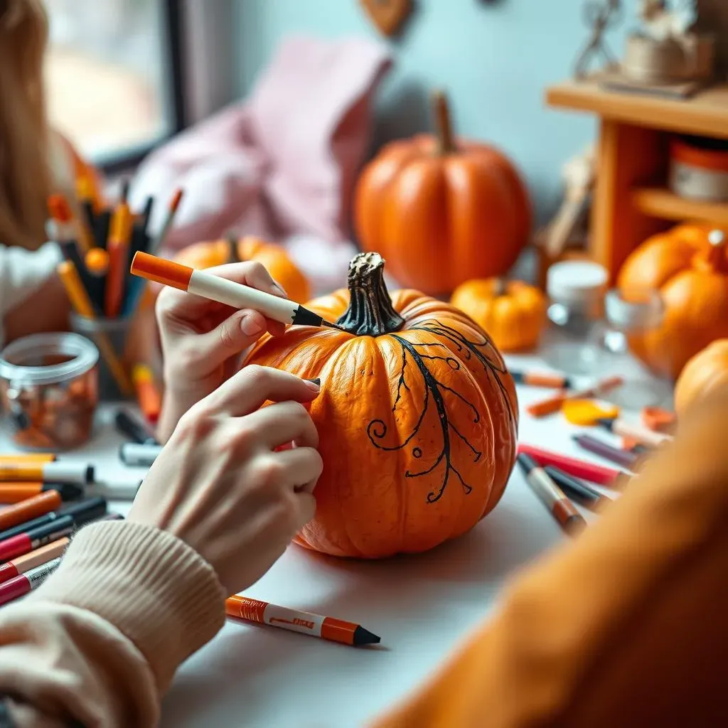 Safe and Easy Pumpkin Decorating Techniques with Markers