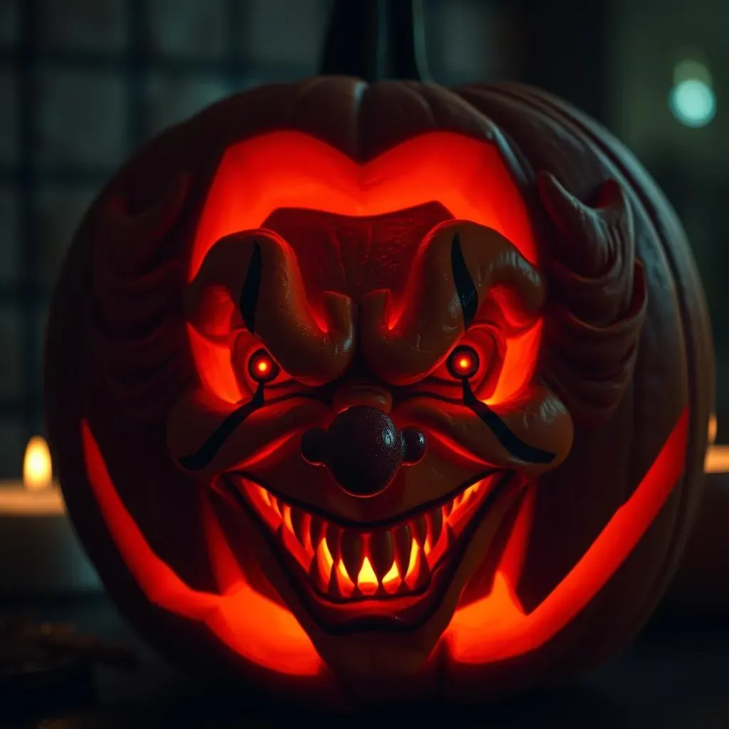 Terrifying Scary Clown Pumpkin Carving Ideas for Halloween
