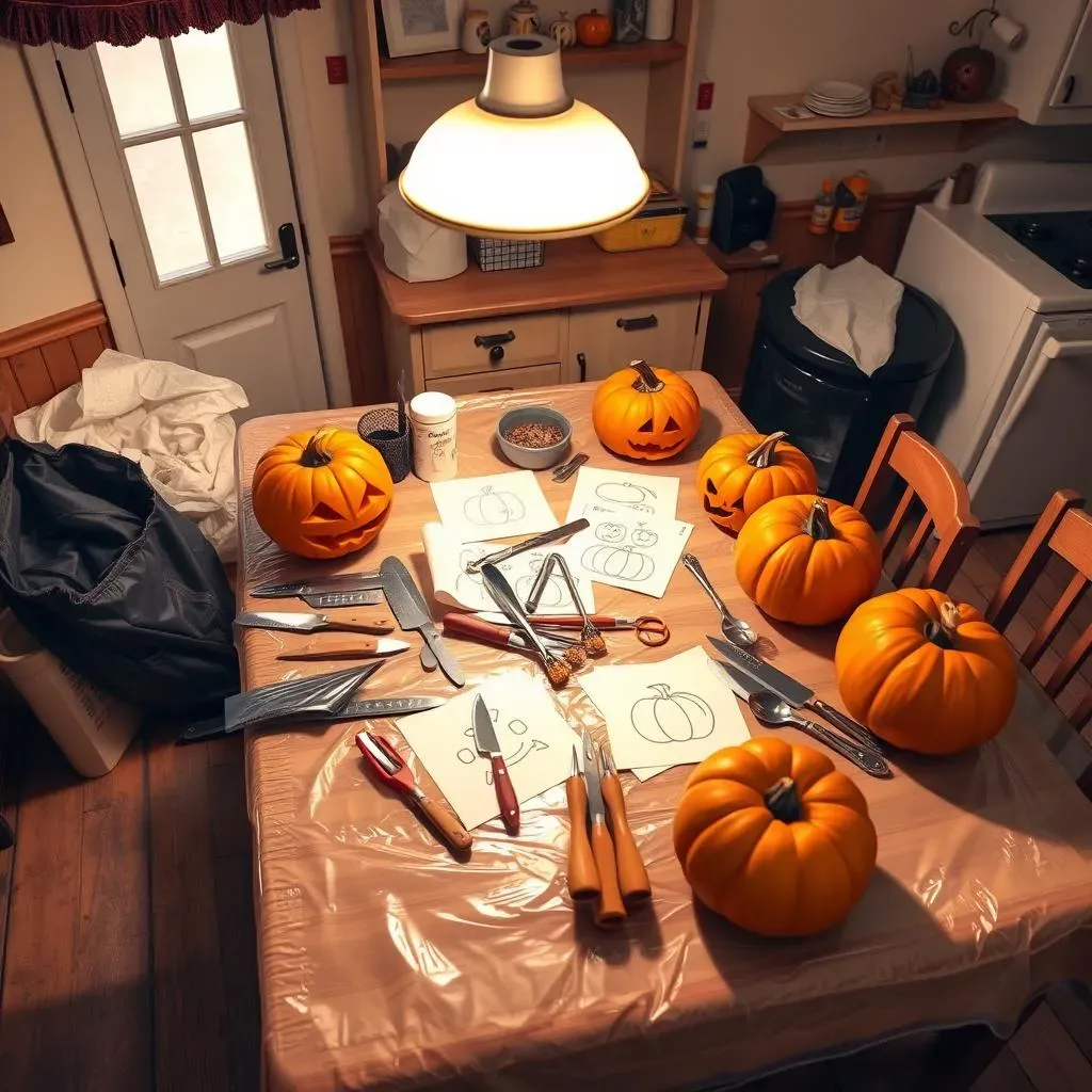 Setting Up Your Pumpkin Carving Station for Cute Designs